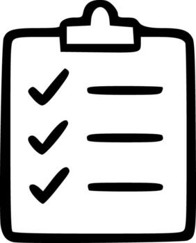 Clipboard with check marks on it vector