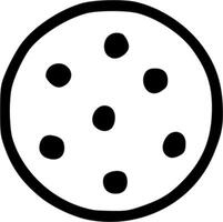 A black and white cookie with dots on it vector