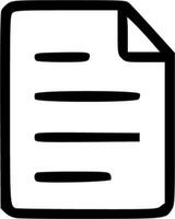 A black and white image of a document vector