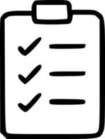 A checklist with a check mark on it vector