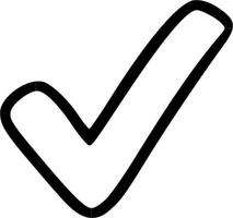 A check mark on a white background vector