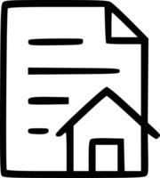 A house and a document icon vector