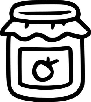 A jar of jam with a lid on it vector