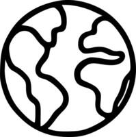 A black and white drawing of a globe vector