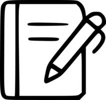 A pen and notebook icon on a white background vector