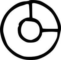A black and white drawing of a circle vector