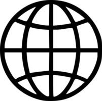 A black and white globe with a grid on it vector