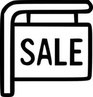 A black and white sale sign on a white background vector