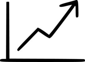 A graph showing an upward trend vector