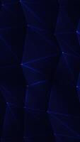 4K vertical animation of blue lines and dots forming a dynamic digital network. Ideal for technology, communication, and sci-fi mobile visuals. video