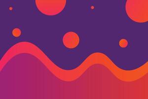 Abstract background with wavy shapes and circular effect gradient color banner. vector