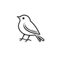 Bird icon illustration, line art, simple design, simple line art, simple line art, vector