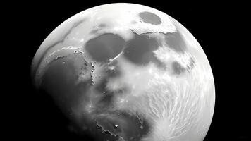 the moon is seen from space with a black background photo