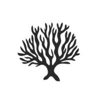 Tree with long branches and a trunk vector