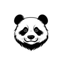 Panda bear with a smile on its face vector
