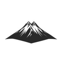 Mountain icon, black and white, on a white background vector