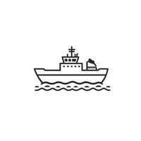 Large ship is sailing on the water vector