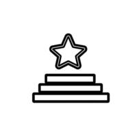 Star is on top of a stack of three blocks vector