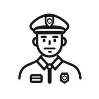 Man in a uniform with a badge on his chest vector