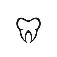 Black and white image of a tooth vector