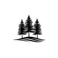 Three trees are shown. vector