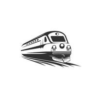 Train is moving down the tracks vector