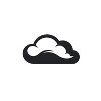Cloud with a white outline. vector