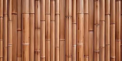 Vertical bamboo stalks create a natural and serene pattern. photo