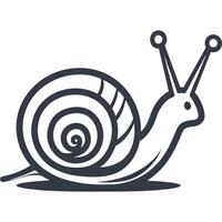 A snail icon on a white background vector