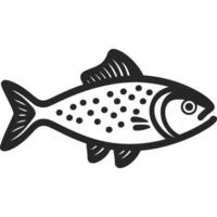 Fish icon illustration on white background vector