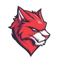 Cartoonish red fox with a menacing look on its face vector