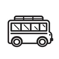 Bus with a roof rack and a window on the side vector