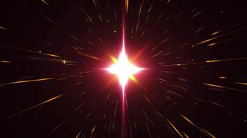 Abstract red lens flare light special effect black background, Beautiful shiny sparkle animation 4K resolution. video