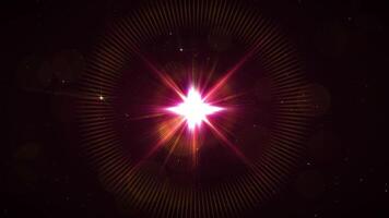 Abstract red lens flare light god rays special effect black background, Beautiful shiny sparkle animation 4K resolution. video
