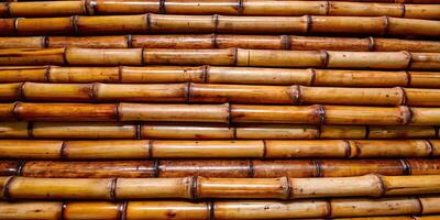 Stacked bamboo poles create a natural textured pattern. photo