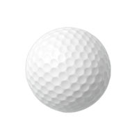 White Golf Ball with Dimples Isolated on Transparent Background, png