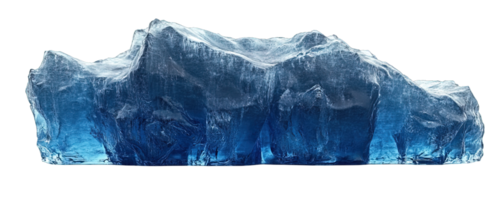 Massive Ice Block with Frozen Texture, Isolated on Transparent Background png