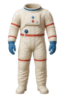 Realistic Front View of Astronaut Suit Without Helmet Isolated on Transparent Background, png