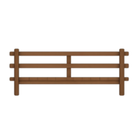 Wooden Fence Structure Isolated on Transparent Background, png