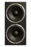 Double woofer speaker isolated on transparent background, png