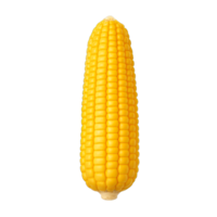 Realistic Corn on the Cob Flat Lay Isolated on Transparent Background, png