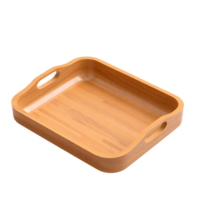 Empty wooden tray object. png