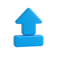 3d level up or upload arrow icon. png