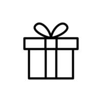 Minimalist present icon for online design platforms and decorative projects vector