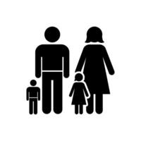 Iconic family representation conveys the values of unity, love, and belonging vector