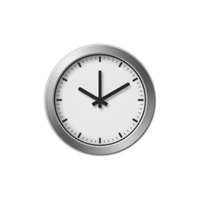 analog Uhr zeigen zehn zehn mit Silber Rahmen auf ein transparent Hintergrund png