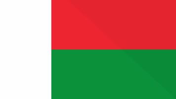 Animation of the appearance and disappearance of a flat flag 2D Madagascar video