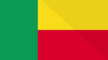 Animation of the appearance and disappearance of a flat flag 2D Benin video