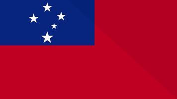 Animation of the appearance and disappearance of a flat flag 2D Samoa video