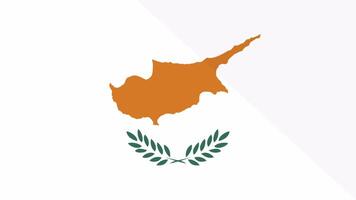 Animation of the appearance and disappearance of a flat flag 2D Cyprus video